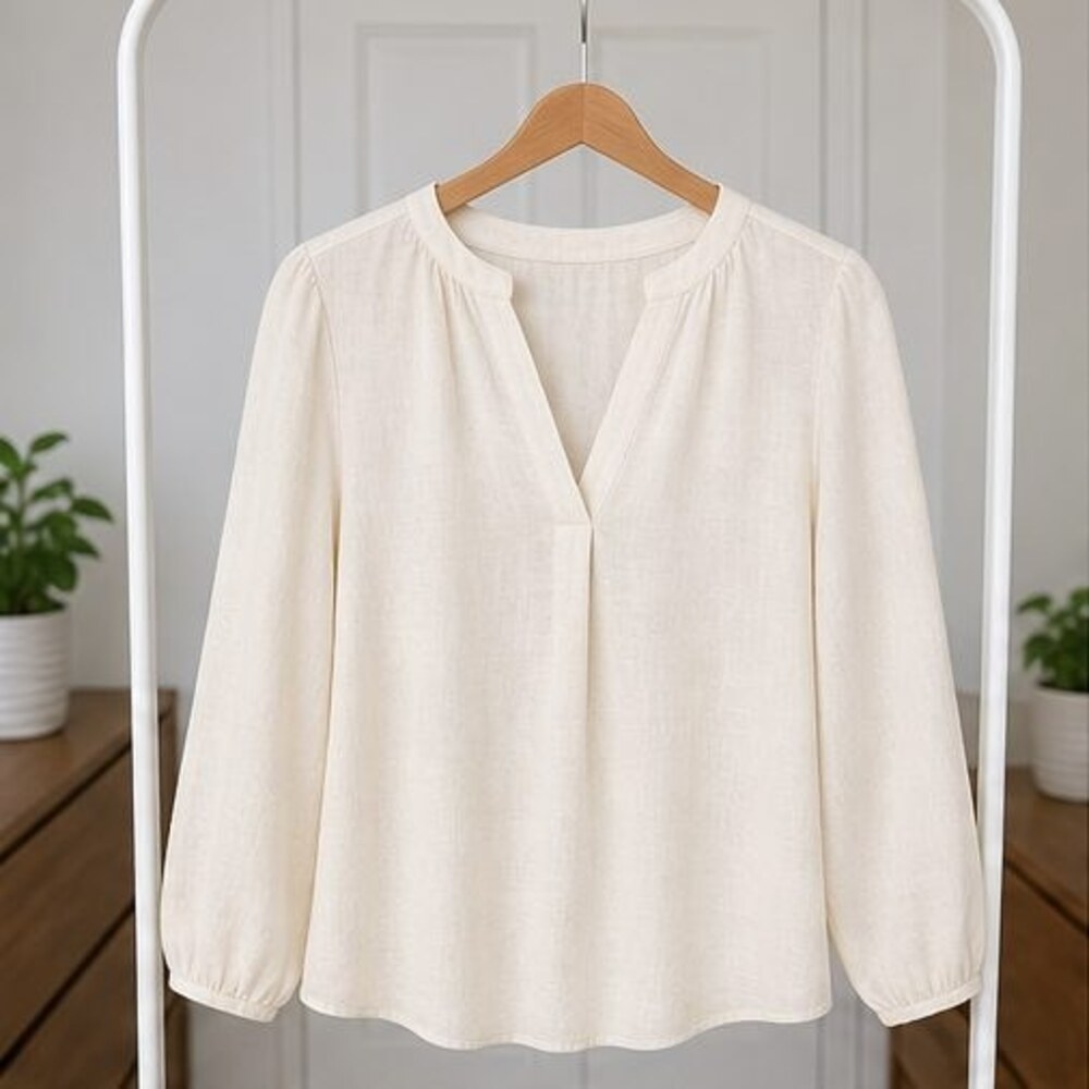 Lilac V Neck Top